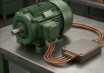 Motor beside a compact data acquisition device