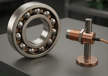 Mechanical bearing beside a compact sensor