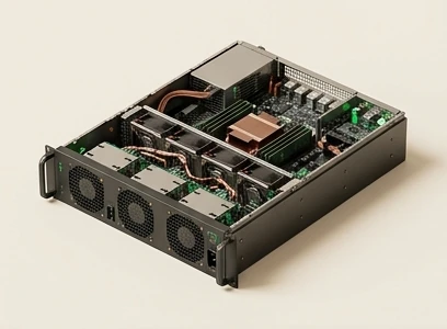 An open server module with internal hardware