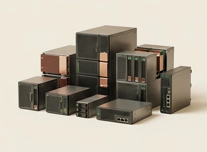 Server modules arranged into a compute cluster