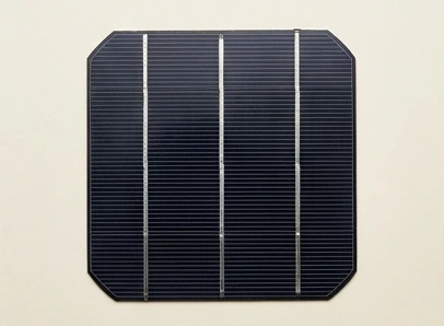Close-up of an individual photovoltaic cell