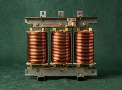 Three-coil electrical transformer assembly