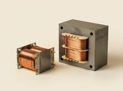 Two transformers with different copper winding arrangements